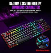 Load image into Gallery viewer, T-wolf Tf200 Gaming Keyboard Usb Floating Manipulator Feel Wired Gaming Keyboard And Mouse Set
