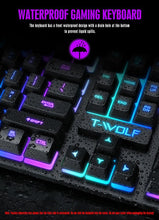 Load image into Gallery viewer, T-wolf Tf200 Gaming Keyboard Usb Floating Manipulator Feel Wired Gaming Keyboard And Mouse Set
