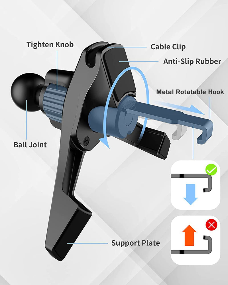 Anti Fall Car Phone Holder Tablet Mount Compatible with Samsung Galaxy Z Fold Car Air Vent Phone & Tablet 10" inch