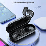 AWEI T69 Air Conduction Earphone bluetooth 5.2 HiFi Stereo 300mAh Battery IPX6 Waterproof LED Digital Display Ear-clip Sports Headphone