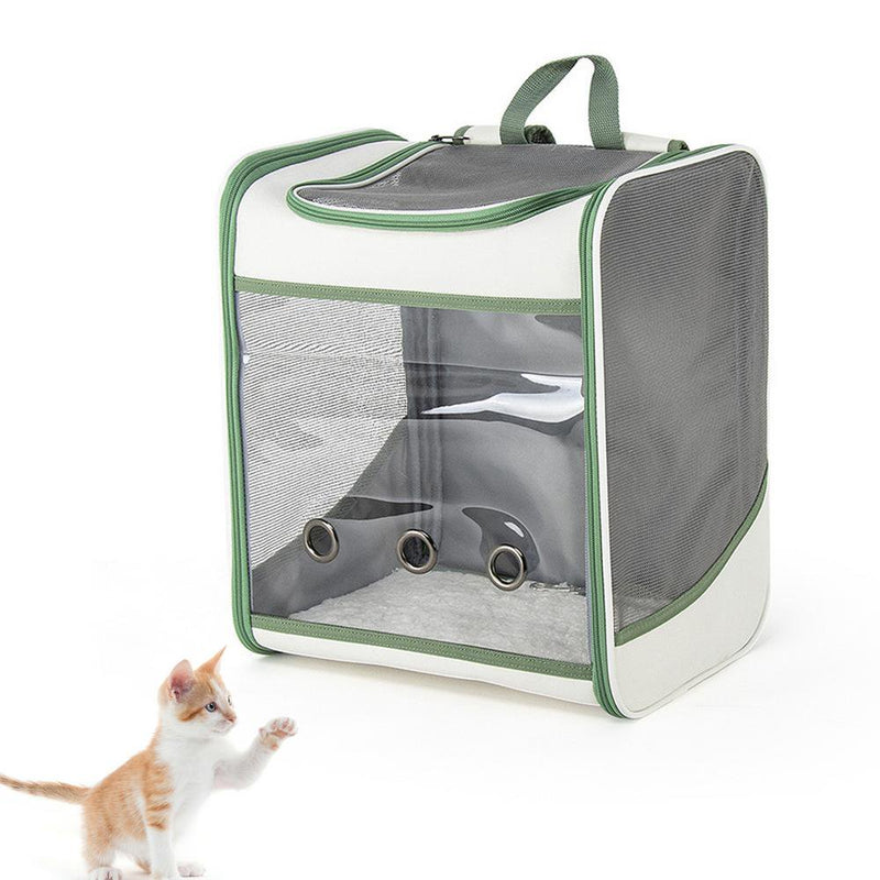 Shoulder Backpack Carrier Portable Pet Travel Carrier Ventilate Transparent (35*27*40cm)