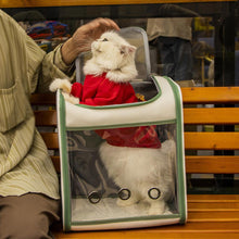 Load image into Gallery viewer, Shoulder Backpack Carrier Portable Pet Travel Carrier Ventilate Transparent (35*27*40cm)

