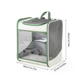 Shoulder Backpack Carrier Portable Pet Travel Carrier Ventilate Transparent (35*27*40cm)