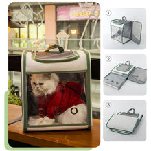 Load image into Gallery viewer, Shoulder Backpack Carrier Portable Pet Travel Carrier Ventilate Transparent (35*27*40cm)
