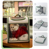 Shoulder Backpack Carrier Portable Pet Travel Carrier Ventilate Transparent (35*27*40cm)