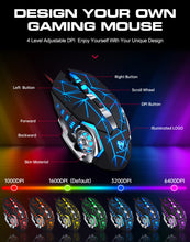 Load image into Gallery viewer, T-WOLF PUB G 5-in-1 Ergonomic LED Keyboard, Gaming LED Mouse, Converter Phone Holder with Mouse Pad Design
