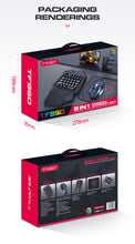 Load image into Gallery viewer, T-WOLF PUB G 5-in-1 Ergonomic LED Keyboard, Gaming LED Mouse, Converter Phone Holder with Mouse Pad Design
