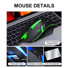 Load image into Gallery viewer, T-WOLF TF270 Colorful USB LED Light Effect Retro Gaming Wired Keyboard And Mouse Set
