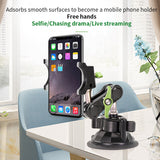 LAN PARTE Heavy Duty Universal Car Large Aluminum Suction Cup Phone 360° Holder Flexible Bracket (Width 9cm)