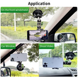 LAN PARTE Heavy Duty Universal Car Large Aluminum Suction Cup Phone 360° Holder Flexible Bracket (Width 9cm)