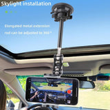 LAN PARTE Heavy Duty Universal Car Large Aluminum Suction Cup Phone 360° Holder Flexible Long Arm