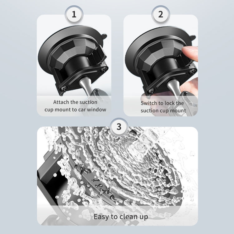 LAN PARTE Universal Car Magic Arm Suction Cup Phone Holder Flexible Bracket for Phone Tablet 12.9"