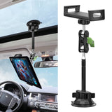 LAN PARTE Heavy Duty Universal Car Large Aluminum Suction Cup Phone Tablet Holder up to 12.9" Long Arm