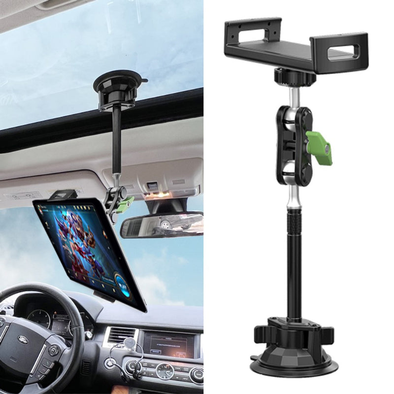 LAN PARTE Heavy Duty Universal Car Large Aluminum Suction Cup Phone Tablet Holder up to 12.9" Long Arm