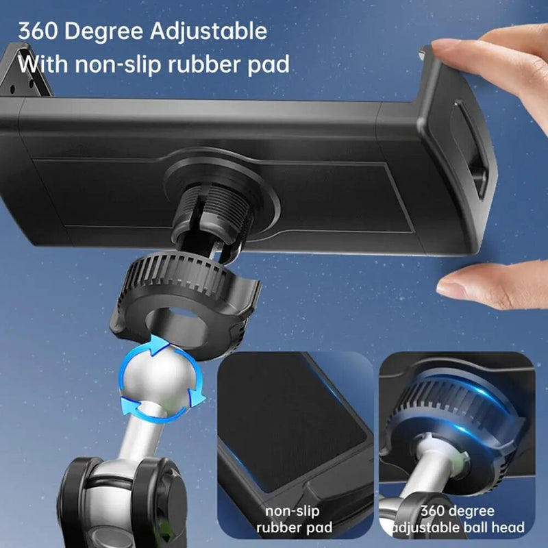 LAN PARTE Heavy Duty Universal Car Large Aluminum Suction Cup Phone Tablet Holder up to 12.9" Long Arm