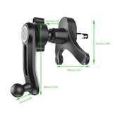 Air Vent Universal 360° Car Phone Mount Holder [Upgraded Anti Fall Metal Clip] Support Bracket Width 11cm