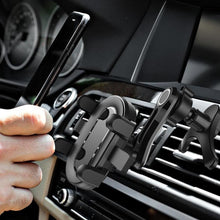 Load image into Gallery viewer, 360° Car Air Vent Phone Mount Holder with Anti Fall Hook Design &amp; Flexible Joint Arm Support Phone Size up to 11cm in Width
