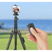 Load image into Gallery viewer, YUNTENG VCT-180 Portable Multipurpose Selfie Foldable Tripod Stand (35cm-174cm) for Phone &amp; Camera Selfie with Remote
