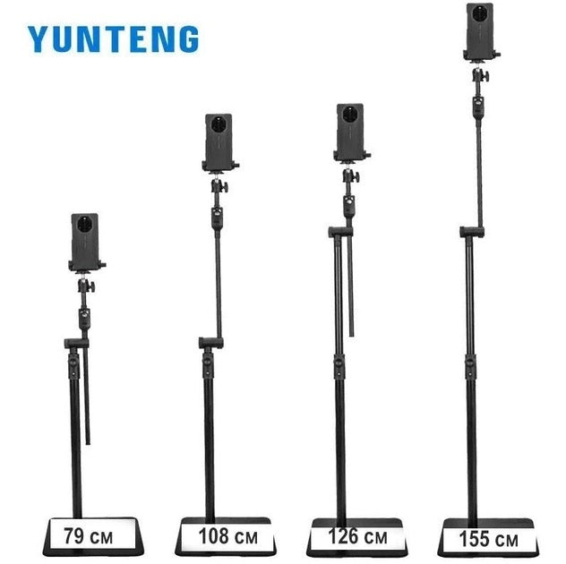 YUNTENG VCT-838 Heavy Duty Crane Stand for Phone Tablet Camera 155cm with wireless remote control for Phone