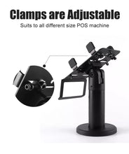 Load image into Gallery viewer, Universal Aluminum Metal POS Terminal Stand Swivel Credit Card Machine Stand Terminal POS Display Stand

