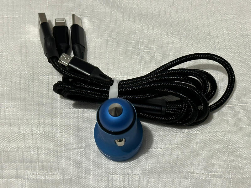 Dual USB Car Cigarette Lighter Charger 4.8A 2 Port 12-30V Car Lighter Socket with 1 to 3 USB Charging Cable