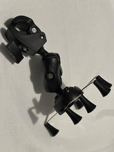 Load image into Gallery viewer, Aluminum Universal 360° Bike Bicycle Handle Bar Clamp Base W Double Socket Arm &amp; 6-Claw Phone Holder
