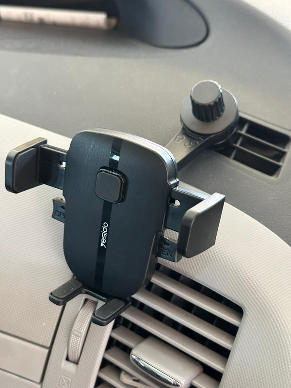 YESIDO C-162A  Universal 360° Car Phone Holder for Dash Air Cond Ducting One Hand Operation Support Phone up to 6.7"