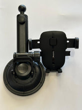 Load image into Gallery viewer, Big Suction Base Extendable Arm &amp; 1 Touch Phone Clamp for Car Dash &amp; Windscreen
