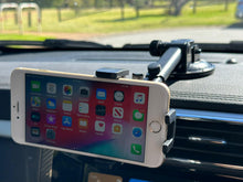 Load image into Gallery viewer, Big Suction Base Extendable Arm &amp; 1 Touch Phone Clamp for Car Dash &amp; Windscreen
