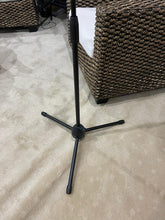 Load image into Gallery viewer, Universal Tripod Floor Stand with 360° Flexible Scissor Boom Arm Extendable to Height 180cm for Phone or Tablet
