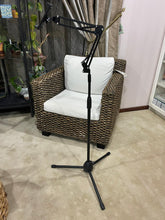 Load image into Gallery viewer, Universal Tripod Floor Stand with 360° Flexible Scissor Boom Arm Extendable to Height 180cm for Phone or Tablet
