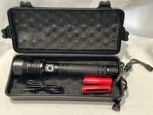 Load image into Gallery viewer, LED Rechargeable XPH70 6000 Lumens Ultra-Bright Zoomable Waterproof Powerful 3-Modes Tactical Flash Torch Light with 2 x 18650 Battery
