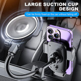 MAILUZHE Adjustable Windshield Suction Cup Phone Mount for Universal Truck Bus Dashboard 40cm Length