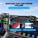 MAILUZHE Adjustable Windshield Suction Cup Phone Mount for Universal Truck Bus Dashboard 40cm Length