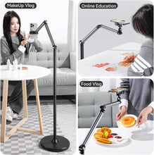 Load image into Gallery viewer, X&amp;X Lazy Tablet Phone Universal Holder Aluminum Alloy Arm Adjustable 360 Rotation Floor Stand Tablet PC Stand Mobile Phone Holder
