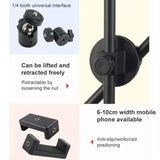 Desktop Phone Mount Selfie Ring Light 26CM With Stand Articulating Arm Camera Mount Heavy Base