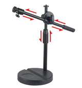 Desktop Phone Mount Selfie Ring Light 26CM With Stand Articulating Arm Camera Mount Heavy Base