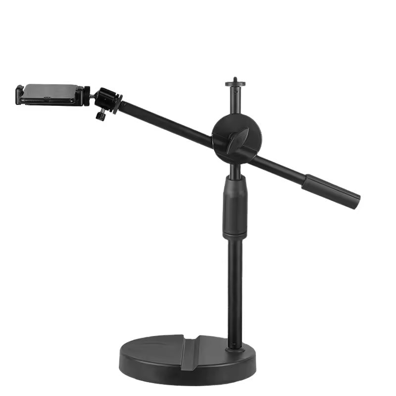 Desktop Phone Mount Selfie Ring Light 26CM With Stand Articulating Arm Camera Mount Heavy Base