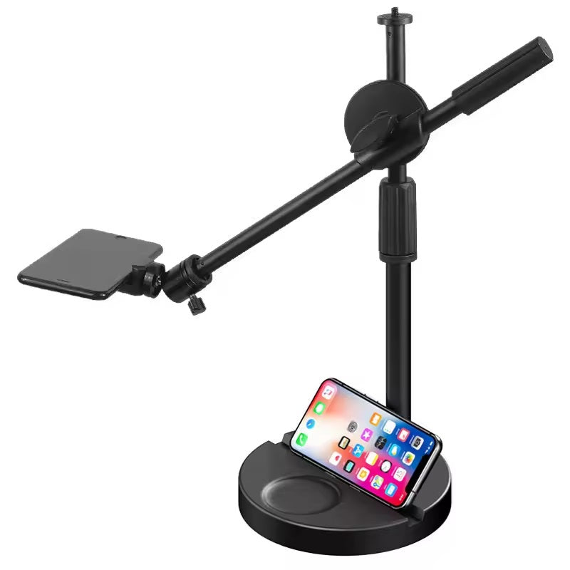 Desktop Phone Mount Selfie Ring Light 26CM With Stand Articulating Arm Camera Mount Heavy Base