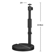 Projector Stand with 1/4 Ball Head Flexible Angle Adjustment Height Adjustable from 30cm-45cm Desktop Projector Heavy Base