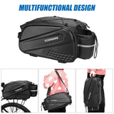 RZAHUAHU Bicycle Bag Large Capacity Cycling MTB Road Mountain Bike Saddle Bag Luggage Carrier Seat Pannier Bicycle Accessories 10L (YA-367)