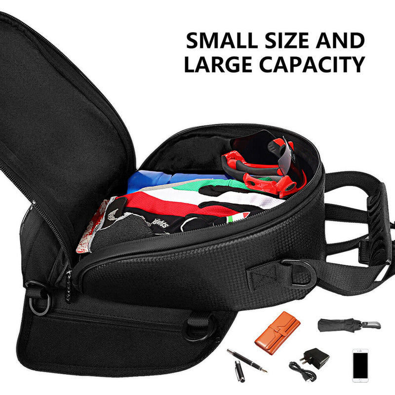 RZAHUAHU Motorcycle Tank Bag Toolkit Storage Fuel Tank Bag Quick Release Handbag (YA-539)