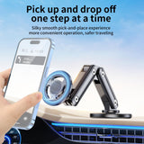 360° Rotatable Aluminum Magsafe Magnetic Phone Holder, 360° Rotate Car Dashboard Strong Magnet Grip (Diameter 6Cm Base)