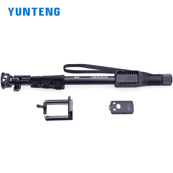 YUNTENG YT-0188 Extendable Handheld Tripod Monopod Adapter Self Held with Phone Clip & Bluetooth Shutter