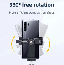 Load image into Gallery viewer, Yunteng 5528 Horizontal and Vertical Swivel Photo Cell Phone Clip Tripod Head Adapter Cell Phone Clip

