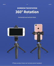 Load image into Gallery viewer, Yunteng 5528 Horizontal and Vertical Swivel Photo Cell Phone Clip Tripod Head Adapter Cell Phone Clip
