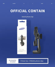 Load image into Gallery viewer, Yunteng 5528 Horizontal and Vertical Swivel Photo Cell Phone Clip Tripod Head Adapter Cell Phone Clip
