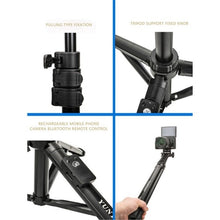 Load image into Gallery viewer, YUNTENG VCT-91666 Multifunctional Desktop Selfie Stick Tripod, Portable Floor Stand, Universal Travel Stand, All-in-1
