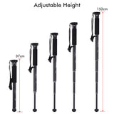 YUNTENG YT-218 Portable Photography Monopod Alum Alloy 1/4" Screw Mount 37-152cm Adjustable Height Max. Load 1.5kg