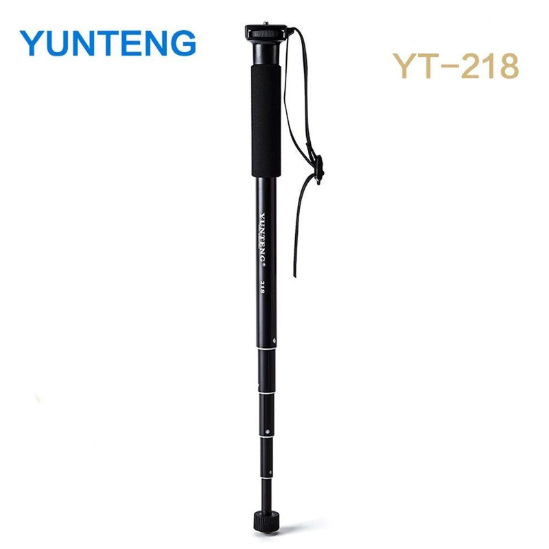 YUNTENG YT-218 Portable Photography Monopod Alum Alloy 1/4" Screw Mount 37-152cm Adjustable Height Max. Load 1.5kg